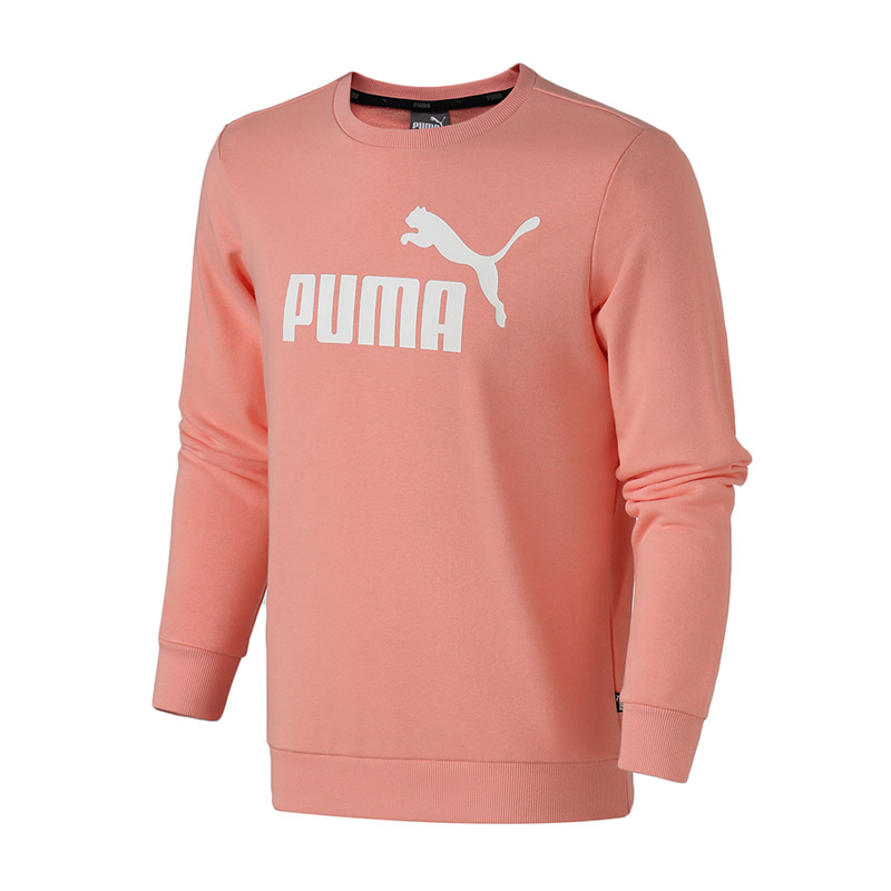 PUMA彪马男装运动休闲针织套头衫圆领卫衣运动服844531 L 84453199桃粉色