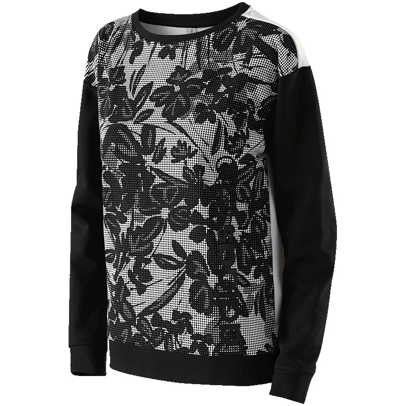 【自营】adidas阿迪达斯NEO女装卫衣个性印花休闲运动服CV9253 L CV9253黑