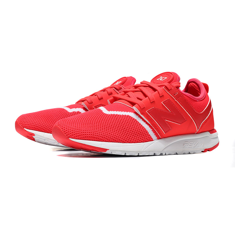 【自营】New Balance/NB女休闲鞋旧款247系列轻便运动鞋WRL247EC WRL247EC橘红色