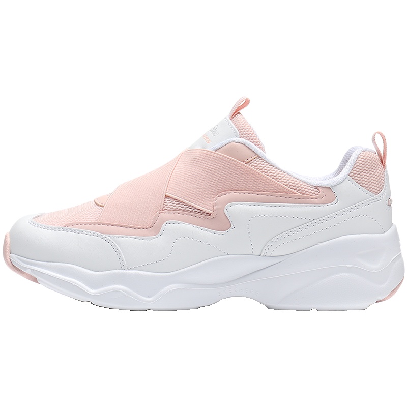 【自营】斯凯奇女鞋休闲鞋春季一脚蹬舒适轻便健身运动鞋88888319/WCRL 88888319/WCRL白色/珊瑚色