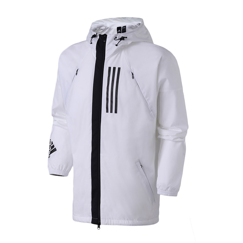 adidas男服外套夹克WND防风跑步休闲运动服DZ0052 L DZ0052黑色