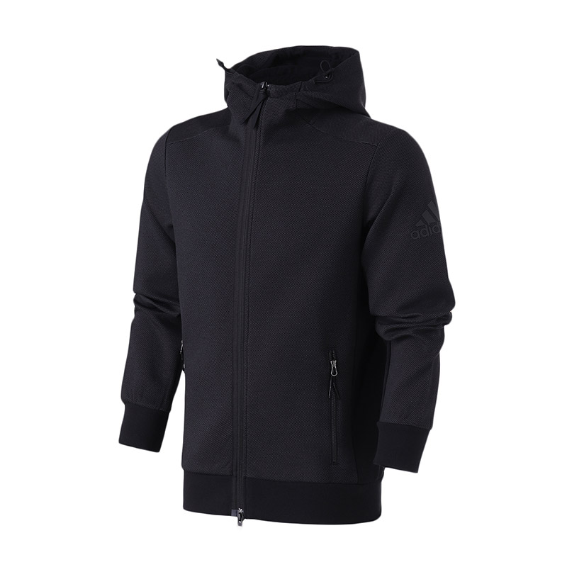 adidas男服夹克外套跑步休闲运动服DW4590 L DW4590黑色