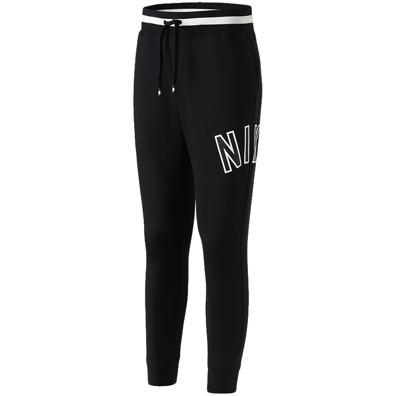 耐克男装运动长裤春季LOGO时尚针织舒适休闲运动服AR1825 L AR1825-010黑+黑
