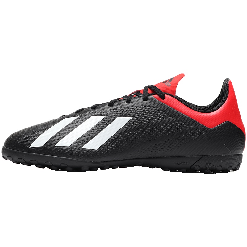 【自营】adidas男鞋足球鞋X 18.4 TF训练比赛运动鞋BB9412 BB9412黑色+红色+白色