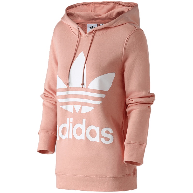 adidas阿迪达斯三叶草女装运动休闲连帽卫衣运动服DV2560 30 DV2560灰粉