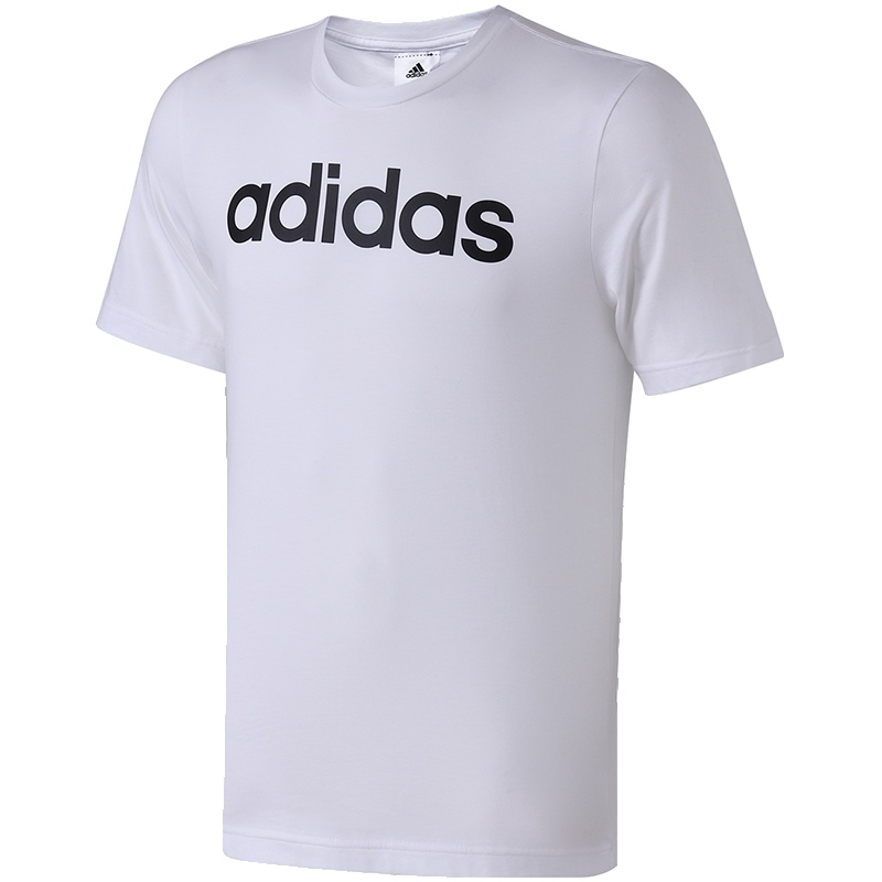 【自营】adidas男服短袖T恤圆领logo休闲运动服DQ3056 L DQ3056白色
