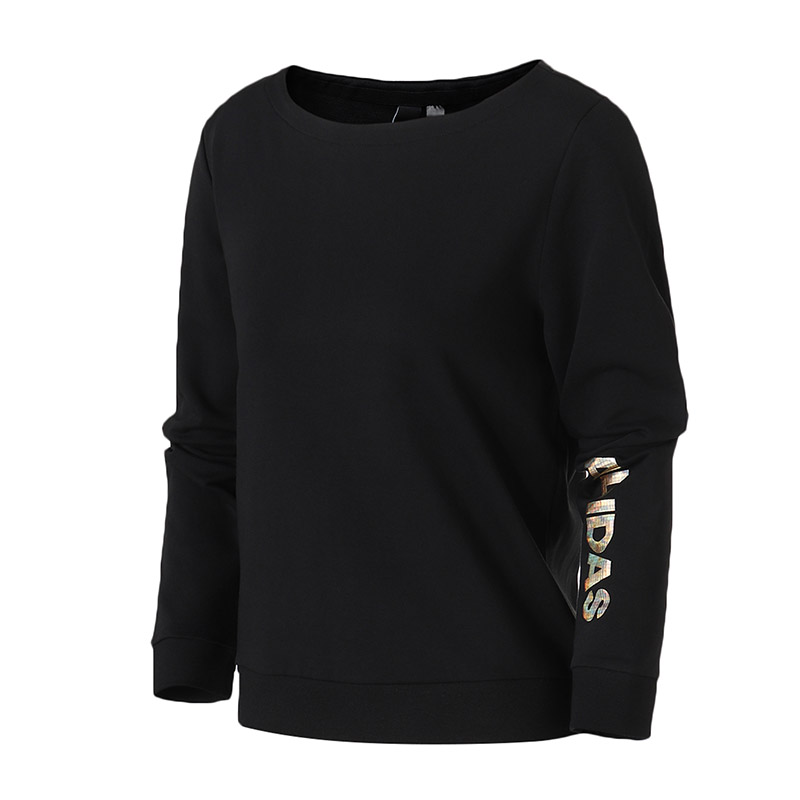 【自营】adidas阿迪达斯女卫衣长袖圆领秋冬休闲运动服DT2398 L DT2398黑色
