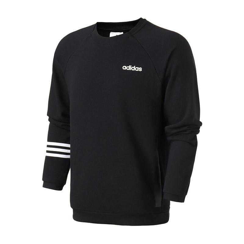 【自营】adidas男服卫衣圆领套头休闲运动服DT8995 L DT8995黑色