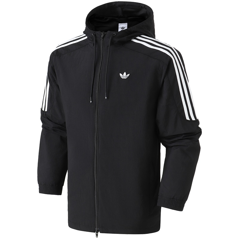 adidas阿迪达斯三叶草男装运动服休闲连帽外套 DU8143 L DU8143黑色