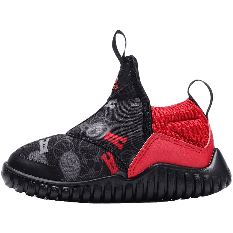 adidas童男婴童鞋海马鞋宝宝鞋休闲运动鞋G28456 G28456黑色+红色+碳黑