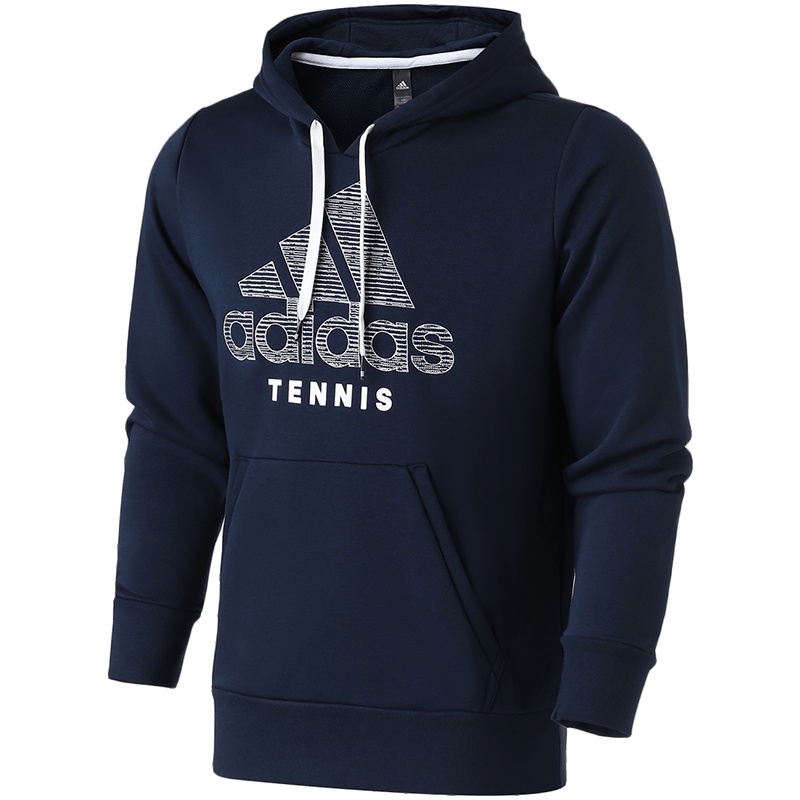 adidas男服卫衣网球连帽开衫休闲运动服DU5336 L DU5336蓝色
