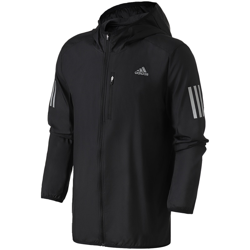 adidas男服外套夹克跑步训练透气休闲运动服DX1983 L DQ2517蓝色