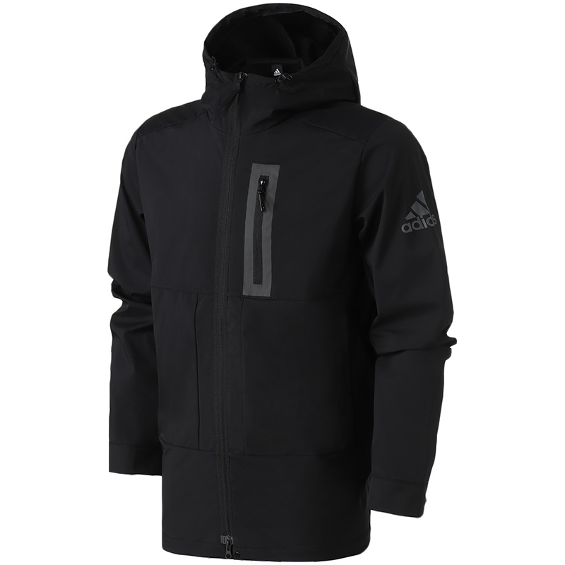 adidas男服外套夹克连帽开衫休闲运动服DW4584 L DW4584黑色