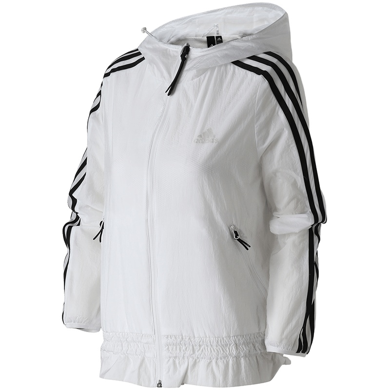 adidas女服外套夹克梭织休闲运动服DW4545 L DW4545白色