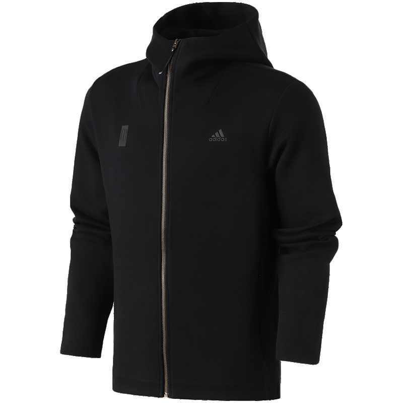 adidas男服夹克外套连帽开衫WJ休闲运动服DW4665 L DW4665黑色