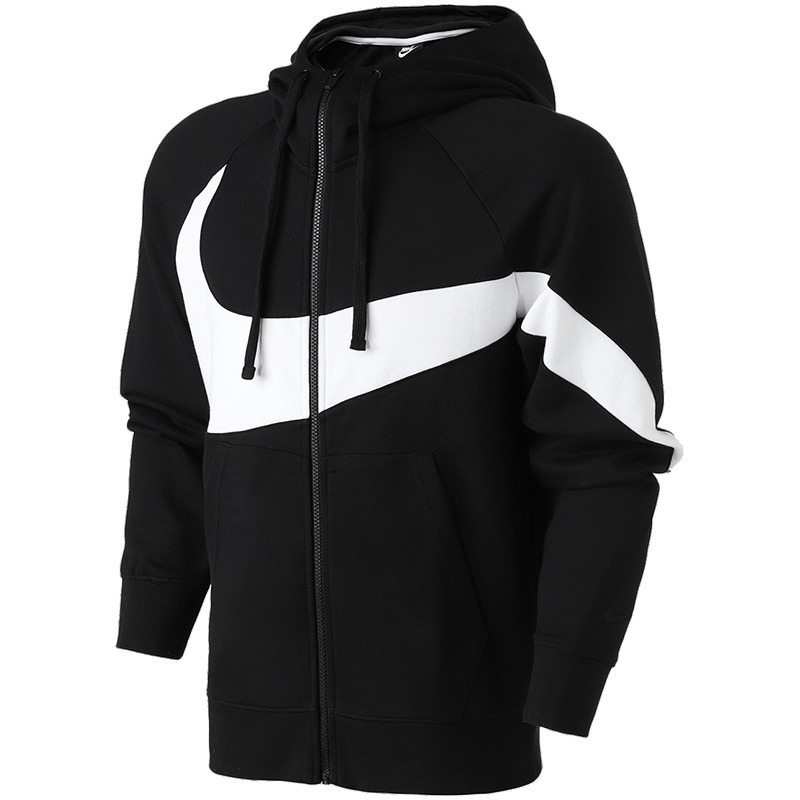 NIKE耐克男装外套新款经典撞色拼接连帽开衫针织运动服AR3085