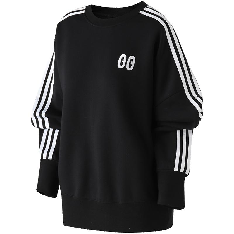 adidas阿迪达斯三叶草女装春季卫衣圆领套头衫DV2667 30 DV2667黑