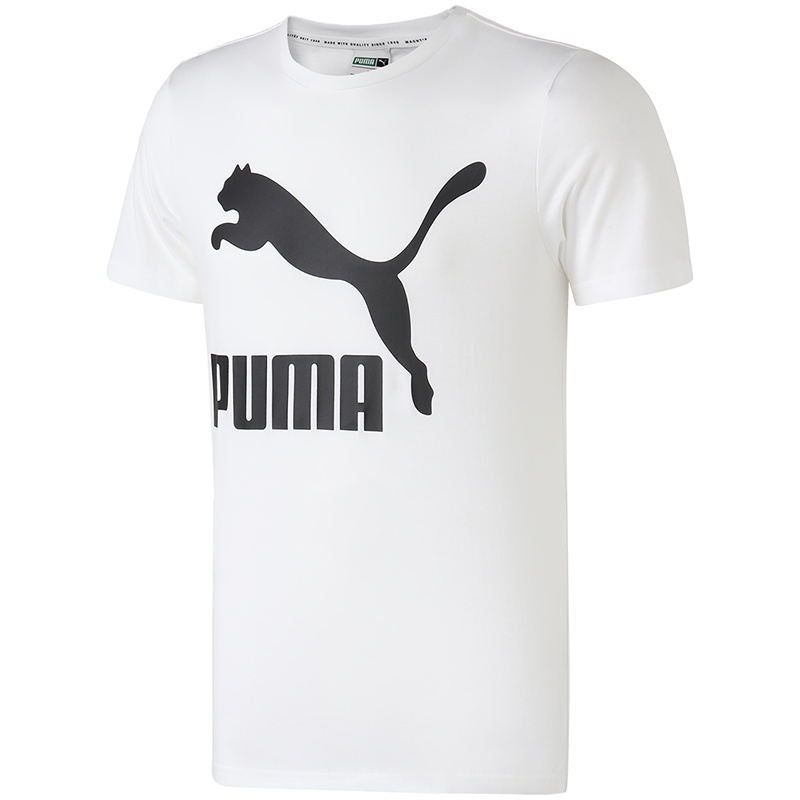 PUMA彪马男装跑步训练经典LOGO款圆领短袖T恤579405. L 57940502白