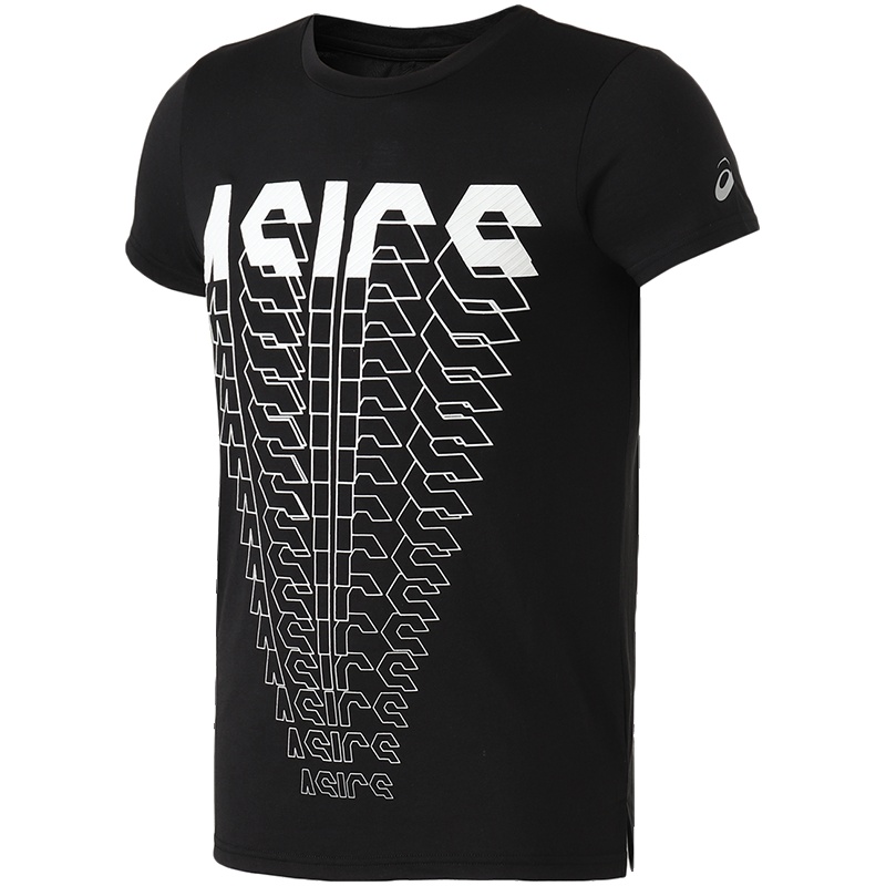 【自营】ASICS男服短袖T恤圆领印花logo休闲运动服2031A694-002