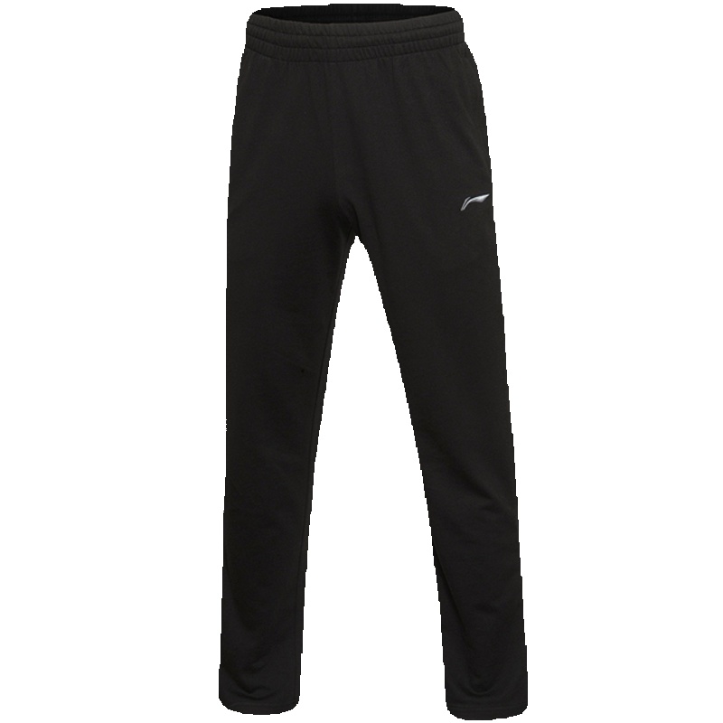 【自营】李宁男服运动长裤直筒针织卫裤休闲运动服AKLL215-3