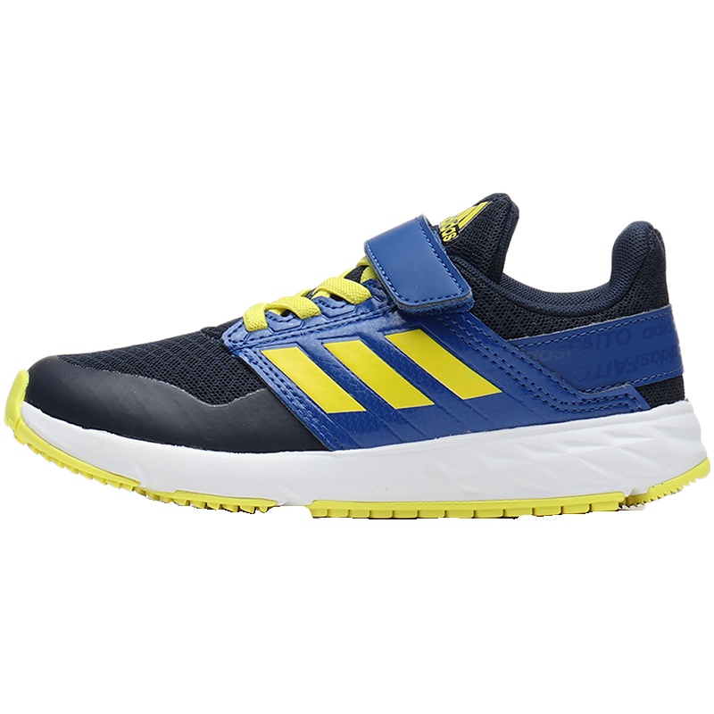 adidas童男儿童鞋小童魔术贴跑步休闲运动鞋F36102