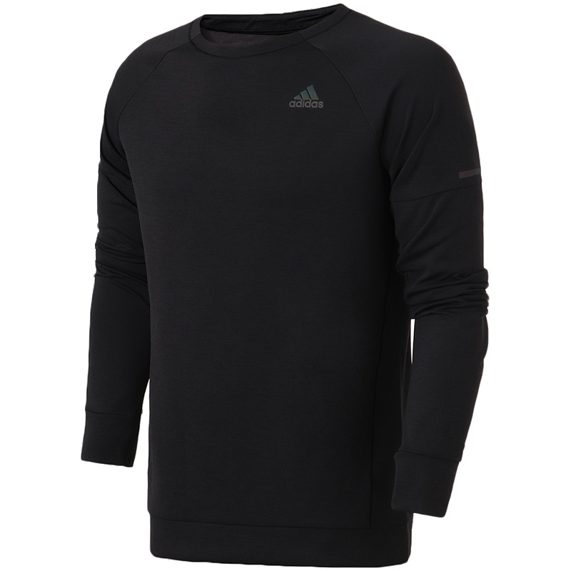 【自营】adidas男子长袖T恤跑步训练climalite圆领运动服DN2484