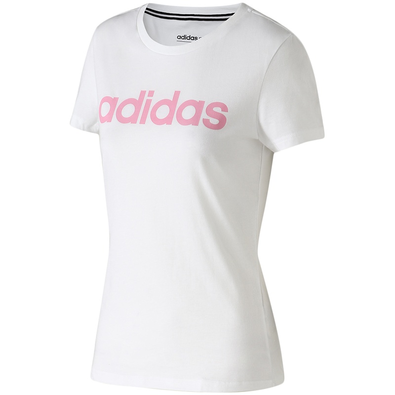 Adidas阿迪达斯NEO女装LOGO运动短袖休闲圆领T恤衫DW7947