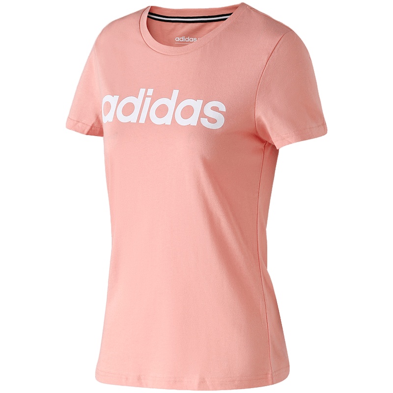 Adidas阿迪达斯NEO女装LOGO运动短袖休闲圆领T恤衫DW7947