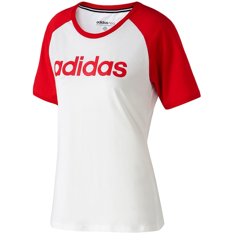 Adidas阿迪达斯NEO女装LOGO运动短袖休闲圆领T恤衫DW7947...