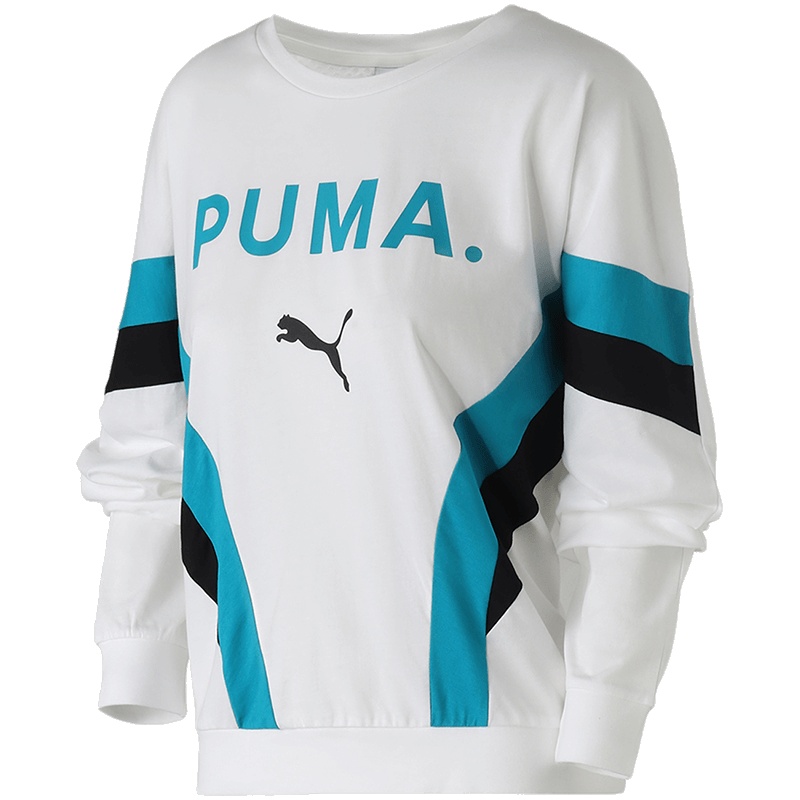 PUMA彪马女装运动服休闲上衣拼色露背卫衣579213