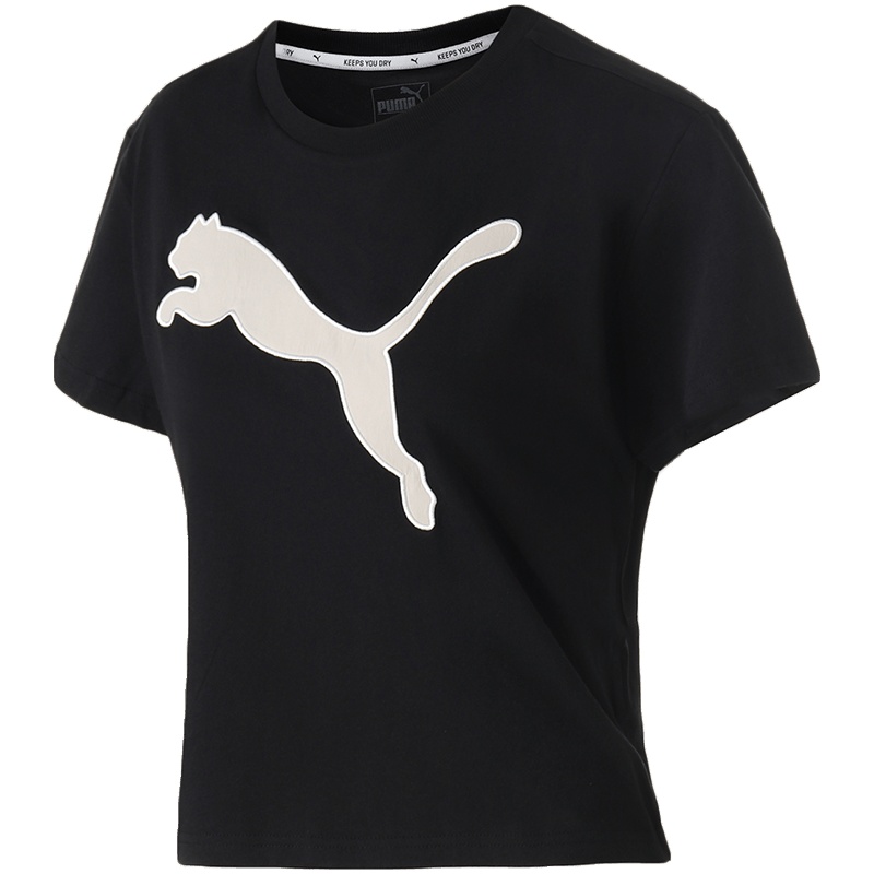 PUMA彪马女装运动服圆领LOGO短袖跑步健身T恤844056