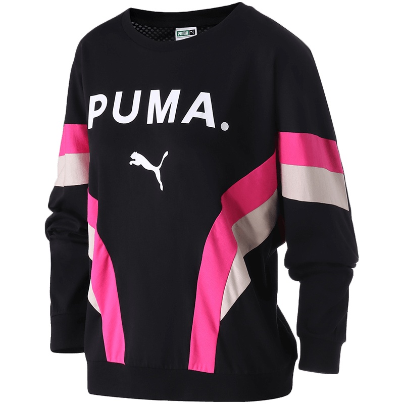 PUMA彪马女装运动服休闲上衣圆领露背长袖T恤579213