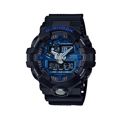 CASIO卡西欧 石英表 男 G-SHOCK系列日韩品牌时尚运动休闲防水多功能男士表GA-710 GA-710-1A2