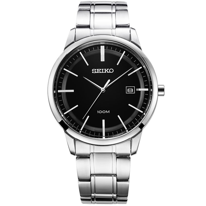 精工（SEIKO）石英表 男 商务休闲金属钢带石英男士表 SGEH09J1 SGEH09J1