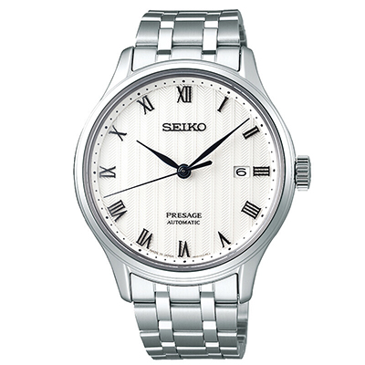 精工(SEIKO)日韩品牌 机械表 男 商务休闲机械金属表带男士表SRPC79J1