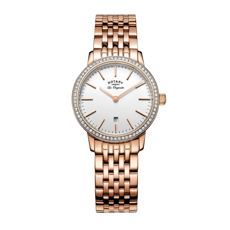 Rotary 劳特莱石英表女经典系列瑞士品牌休闲商务女士腕表LB90054-02