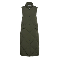 波司登BOSIDENG女士冬季常规款白鹅绒直筒时尚长款保暖立领羽绒服 女马甲B70133014