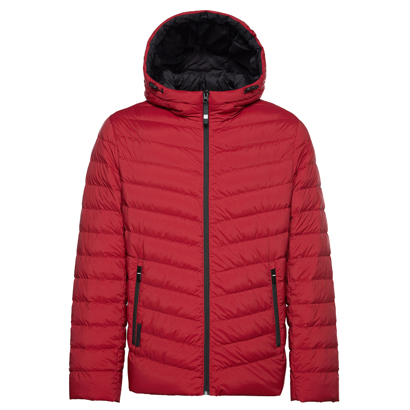 波司登BOSIDENG男士冬季常规短款连帽便携直筒日系男装潮流羽绒服男B70131109