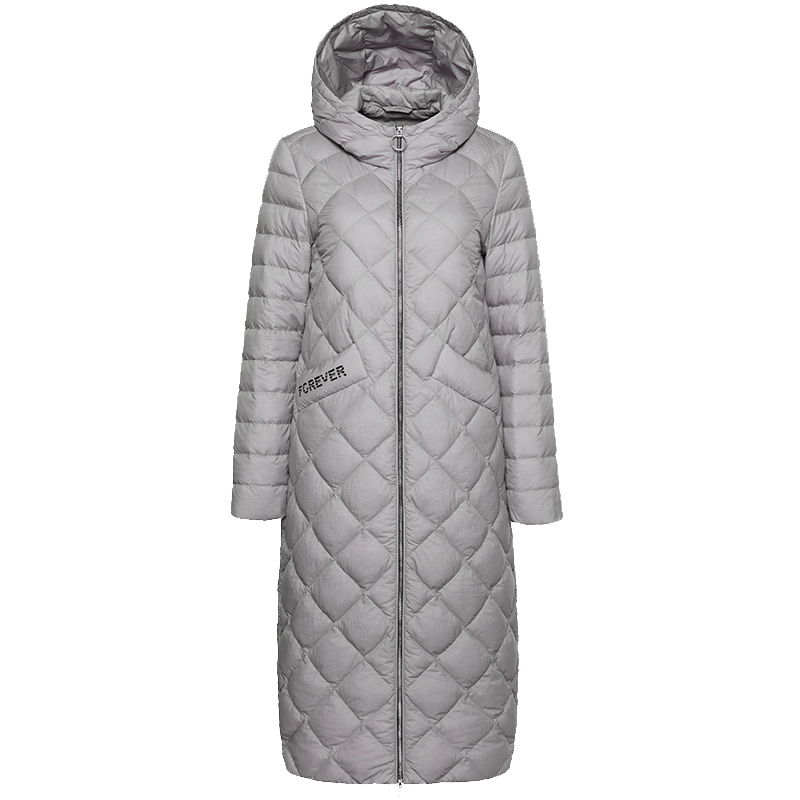 波司登BOSIDENG女士冬季常规款轻羽绒长款连帽时尚保暖羽绒服 女B70131118