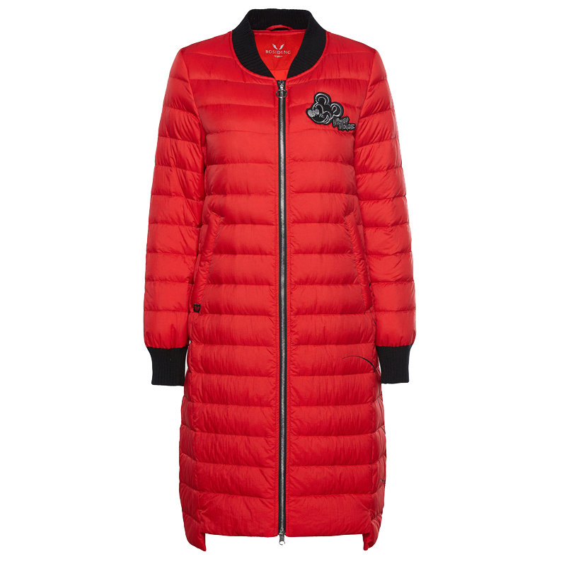 波司登BOSIDENG女士冬季常规款迪士尼系列时尚轻薄中长款潮羽绒服 女B70132122D