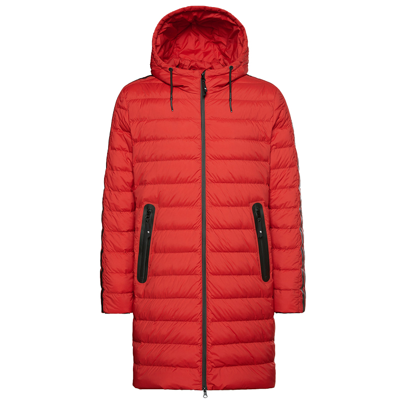 波司登BOSIDENG男士冬季常规中长款外套连帽保暖轻薄羽绒服男潮B70132003