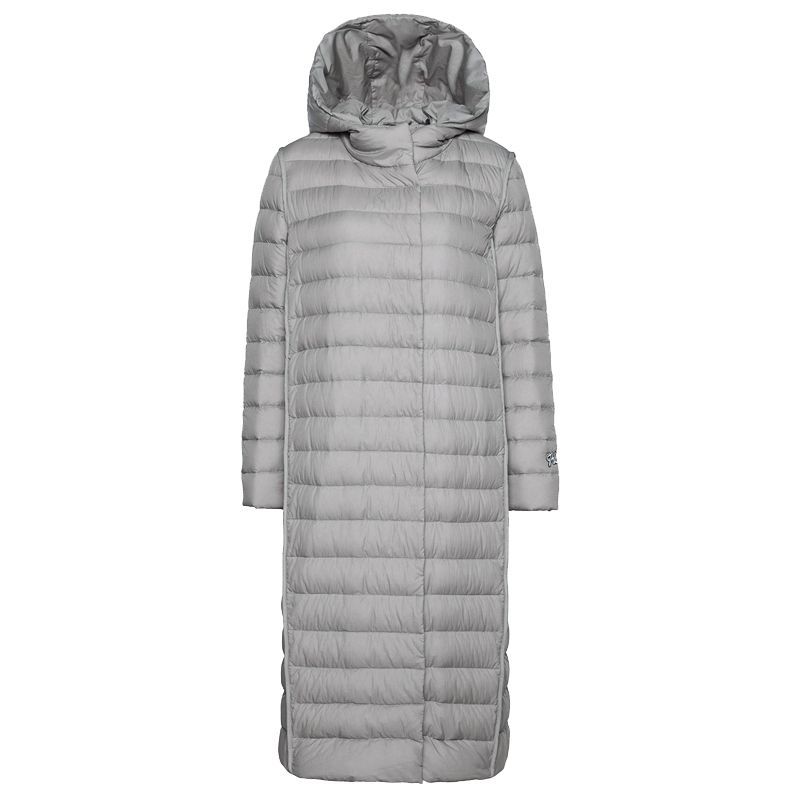 波司登BOSIDENG女士秋季薄款长款直筒时尚连帽女士薄羽绒服 女B70132104V