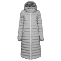 波司登BOSIDENG女士冬季常规款中长款薄款连帽休闲运动羽绒服 女B70132008