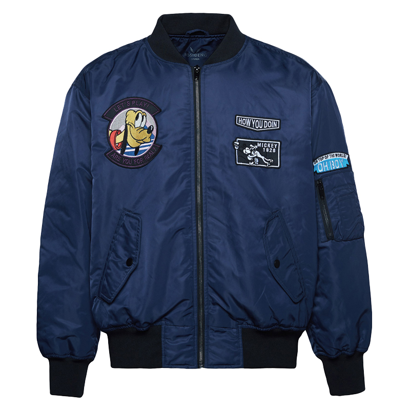波司登BOSIDENG男士秋季常规迪士尼图案男款轻薄棒球服短款羽绒服男B70132119D