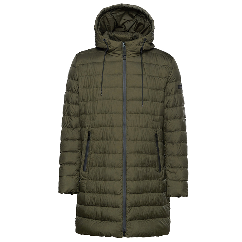 波司登BOSIDENG男士冬季常规轻型中长款连帽保暖时尚轻薄羽绒服男B70131105