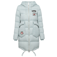 波司登BOSIDENG女士冬季常规款中长款韩版连帽保暖中长款羽绒服 女B1601150N