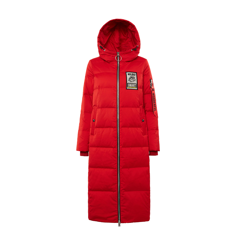 波司登BOSIDENG女士冬季常规款长款纯色保暖外套羽绒服 女B70142564