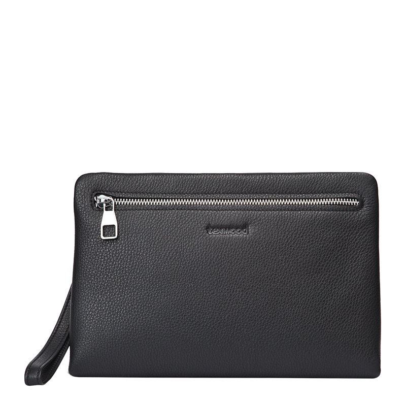 Texwood 头层牛皮简约超薄大容量男手拿包BG6I0061-01