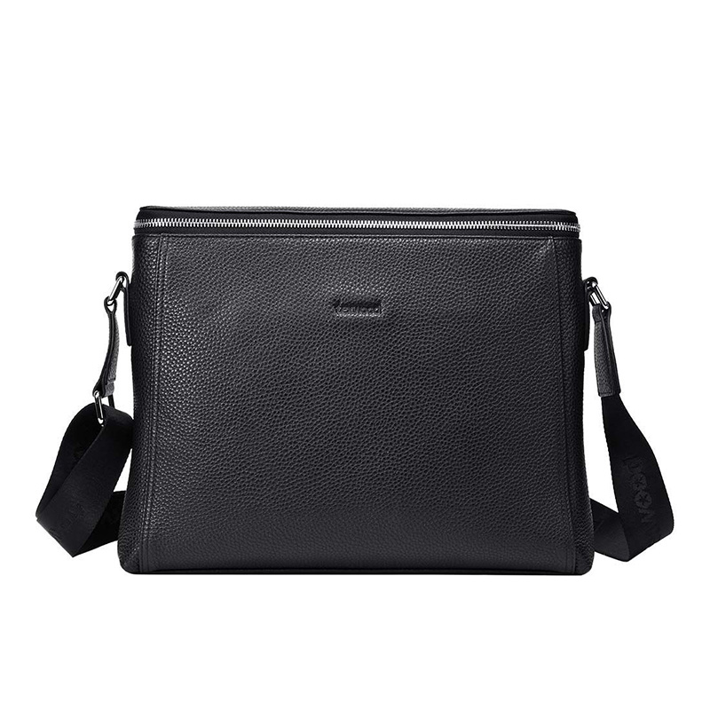 Texwood 头层牛皮特色箱型设计男单肩斜挎包BG6I0152-01