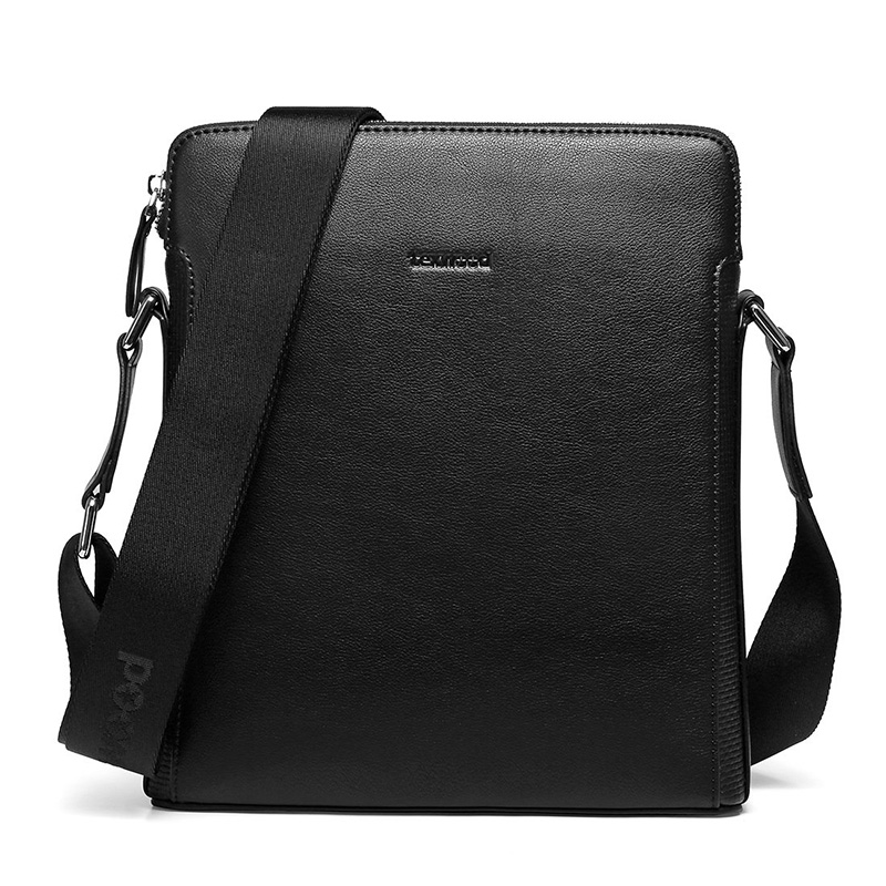 Texwood 斜挎包男包单肩包男士包包百搭牛皮竖款商务休闲小背包潮BG6L0221-01